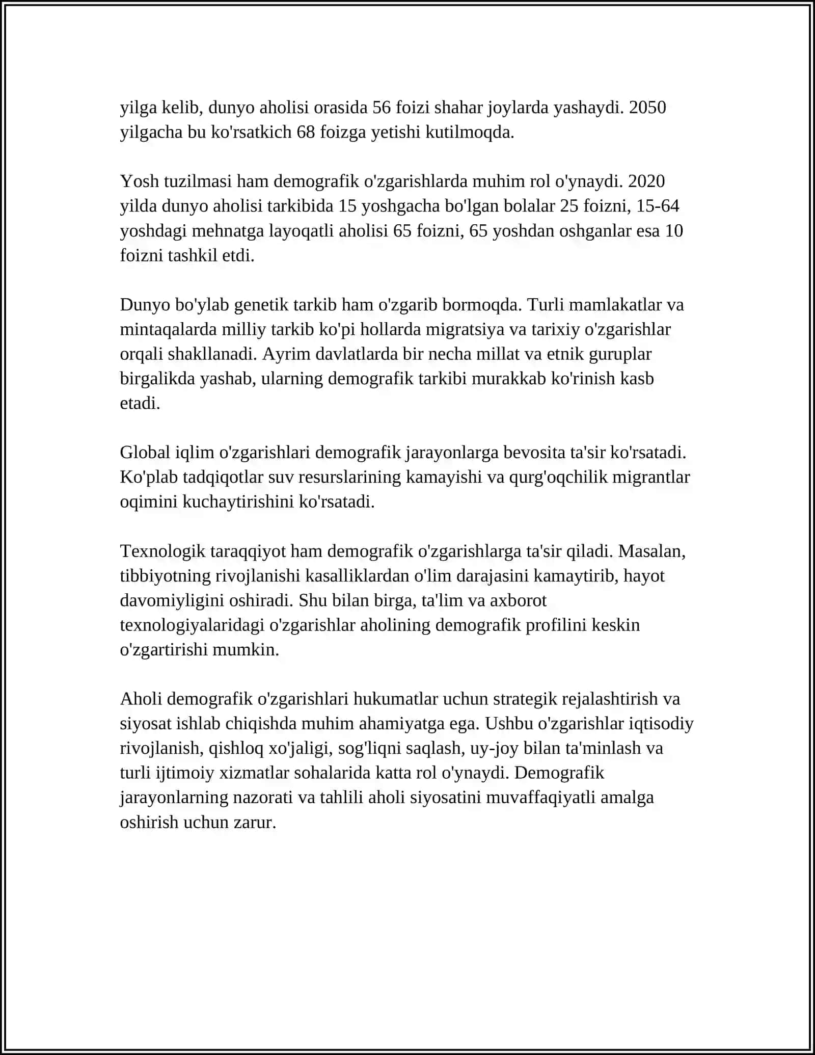 RIVOJLANGAN MAMLAKATLARDA AHOLI VA MEHNAT BOZORI TAHLILI 4