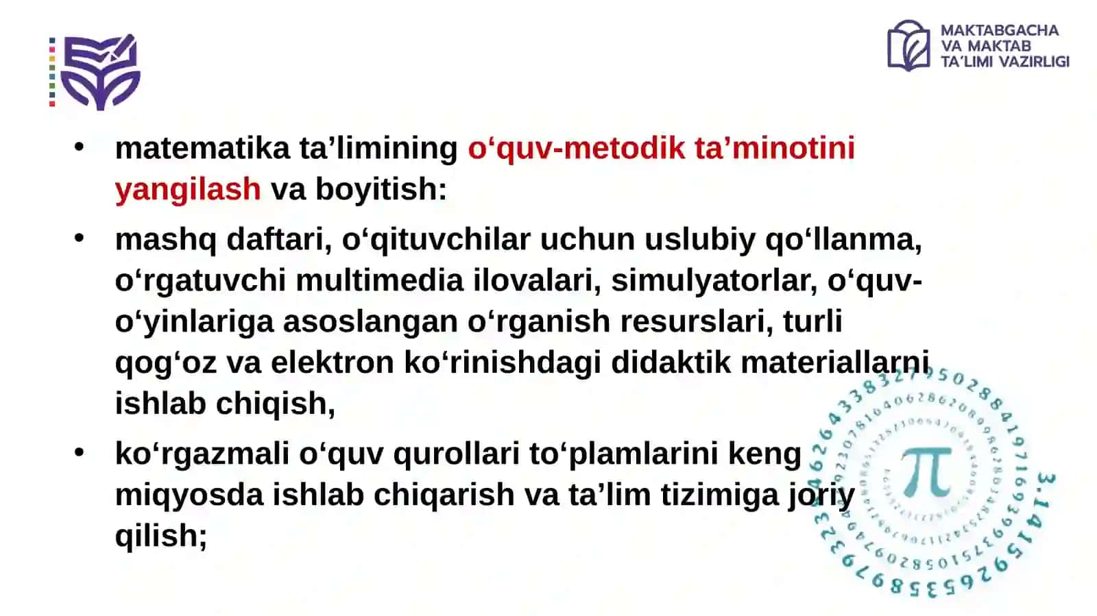 Zamonaviy darsliklarning yangi metodik yondashuvlari: MRT: Moddiy - Raqamli - Timsolli. (Matematika fani misolida) 4