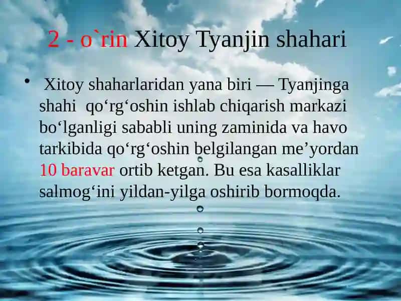 Shaharlar ekologiyasi 4