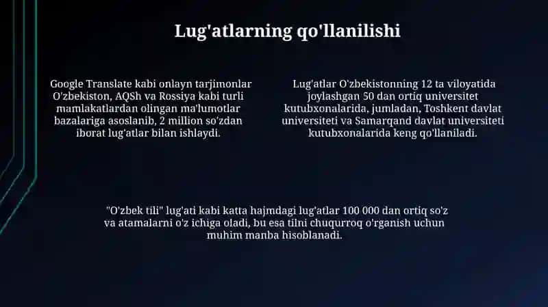 Lug‘atlar va ularni amalga oshirish. 4
