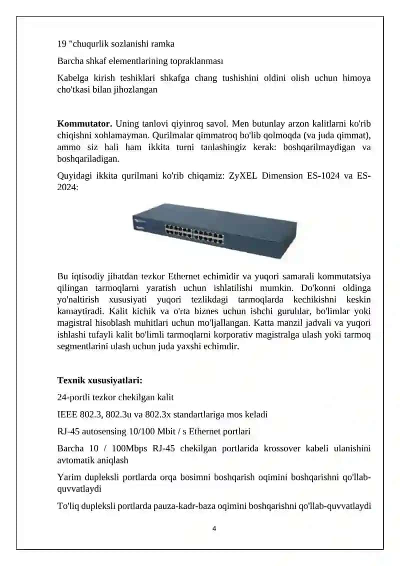 IT korxonaning tarmoq tizimini loyihalash 4