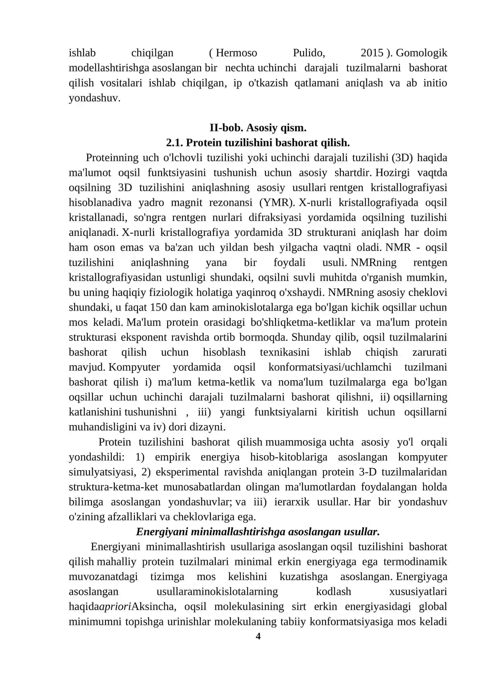 Oqsil strukturasini oldindan aytish 4