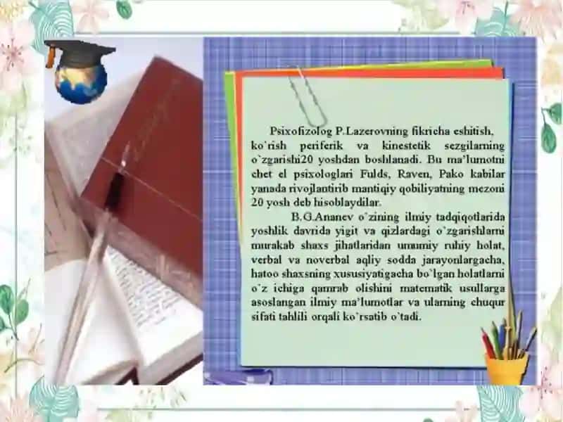 Yoshlik davriva uning óziga xos psixologik xususiyatlar 4