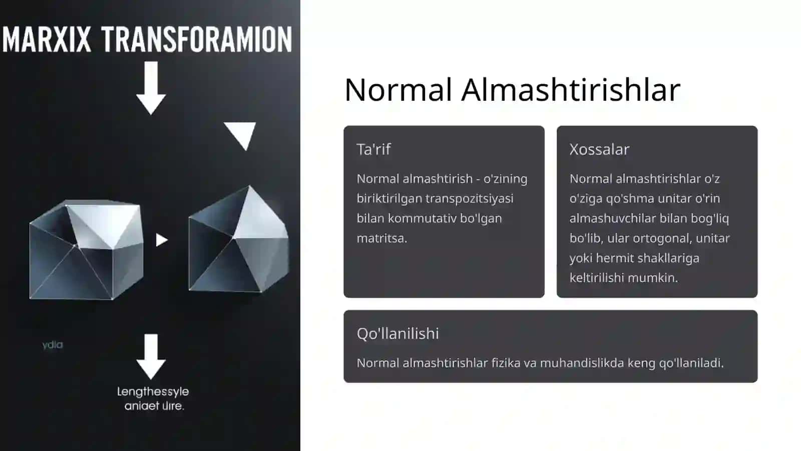 Chiziqli Almashtirish Matritsasini Jordan Normal Formaga Keltirish 4