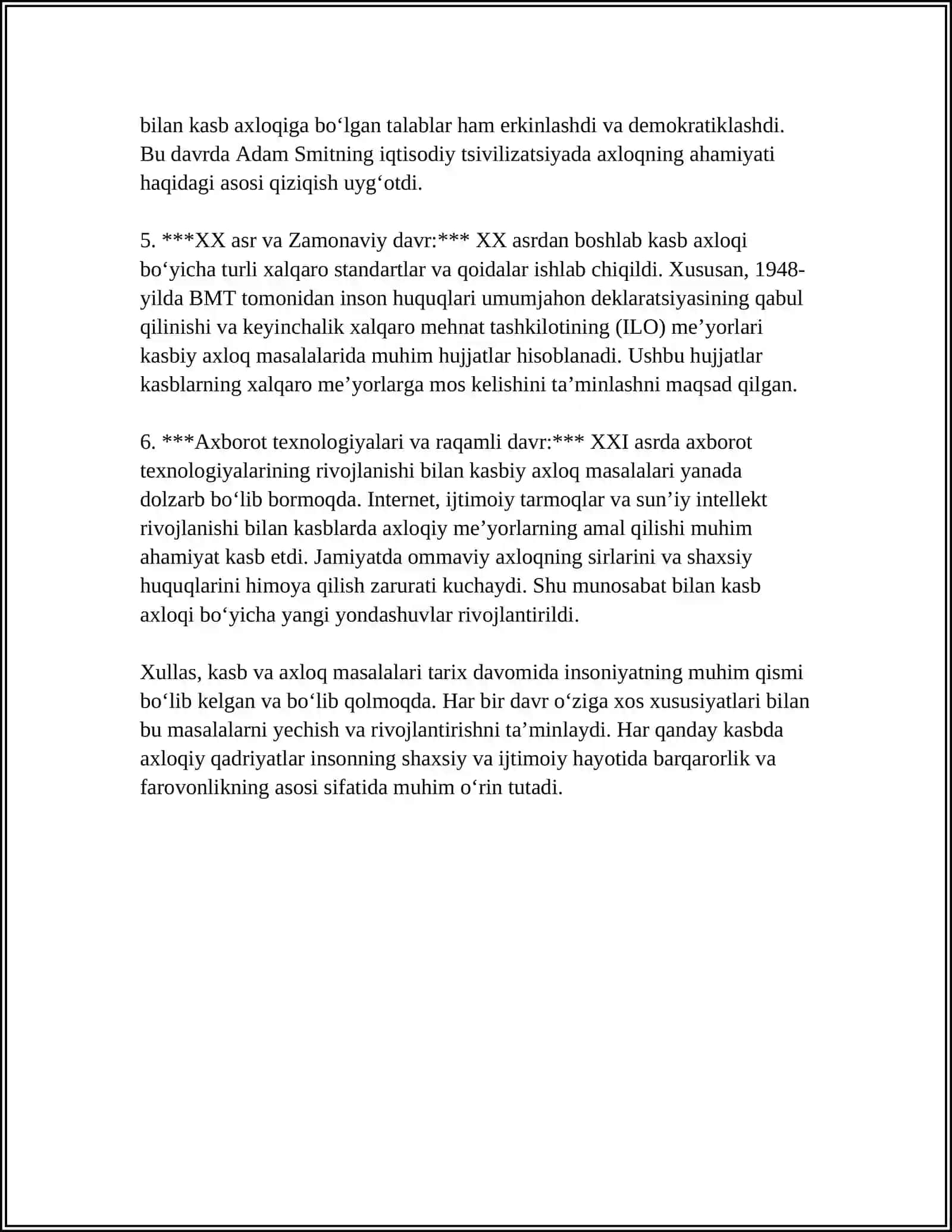 KASB VA AXLOQ: TARIXIY ASOSLAR 4