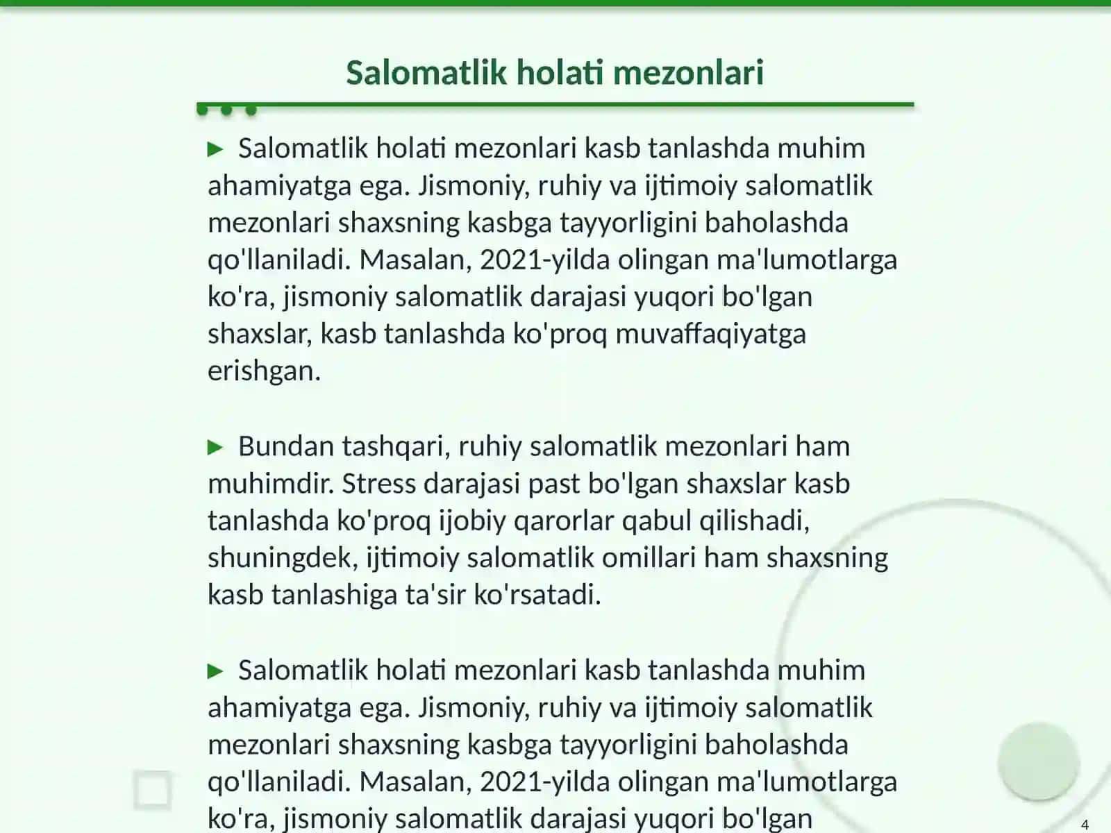 Salomatlik va Kasb Tanlashning Ahamiyati 4