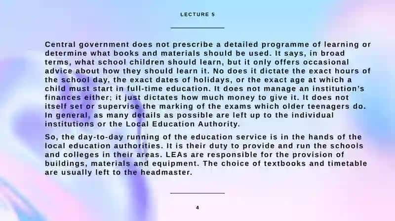BRITISH EDUCATION SYSTEM 4