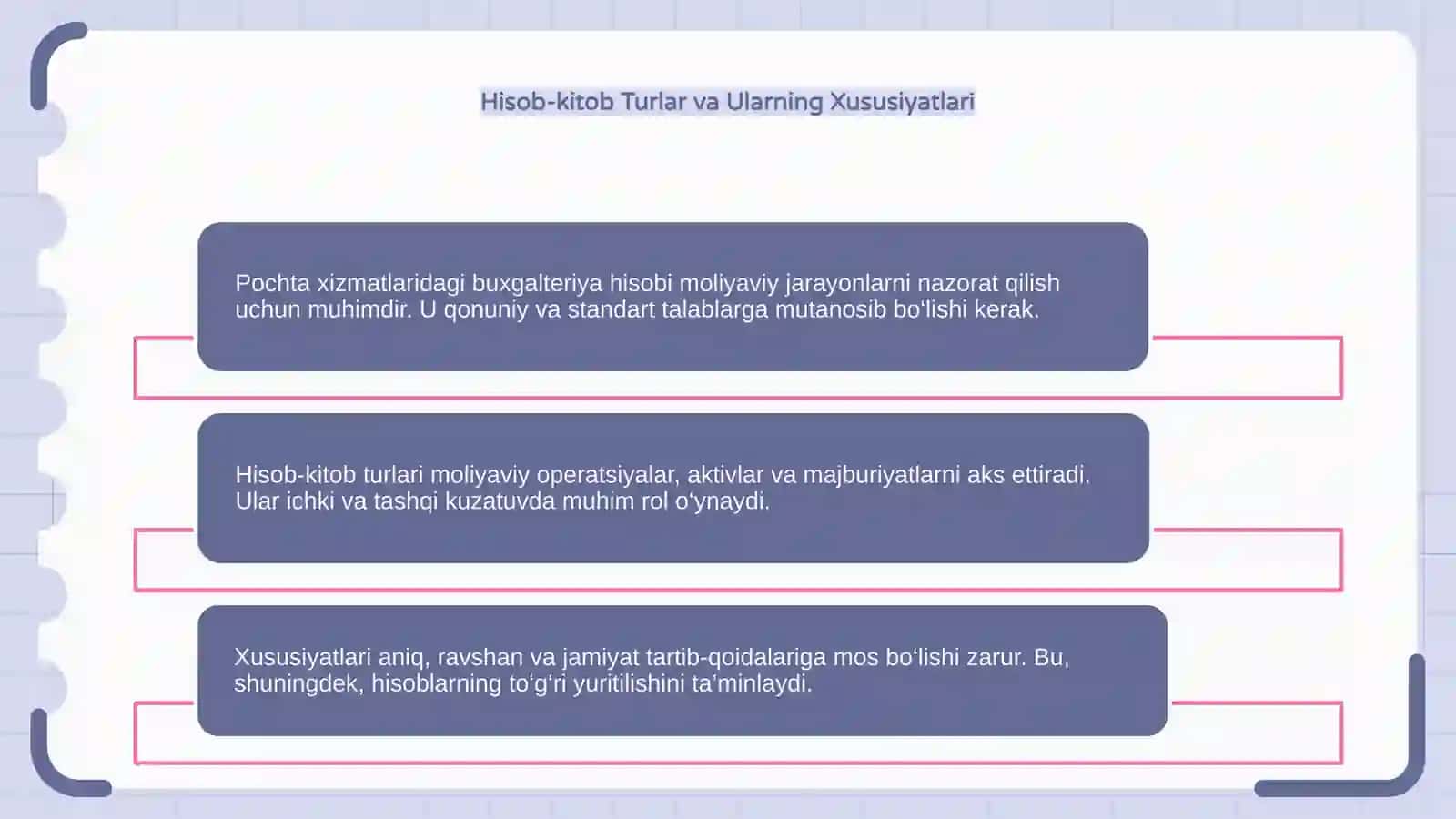 Pochta Xizmatlari Buxgalteriya Hisobi Asoslari 4