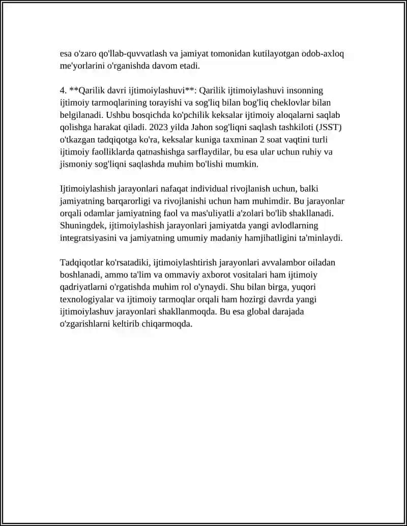 IJTIMOIYLASHISHNING OMILLARI VA MEHANIZIMLARI 4