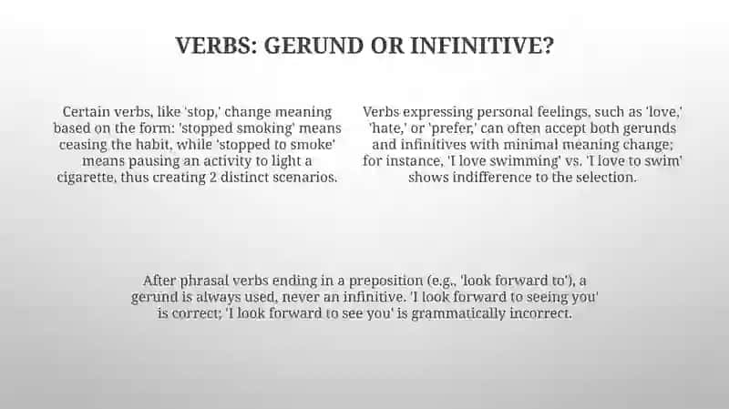 Verb+ - ing forms and infinitives 4