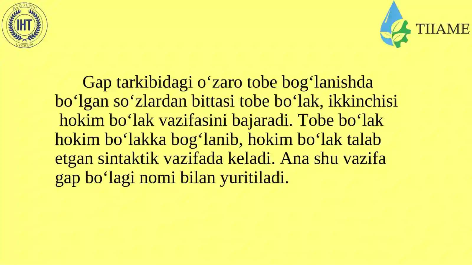 Gap bo‘laklari.Egavauningifodalanishi 4
