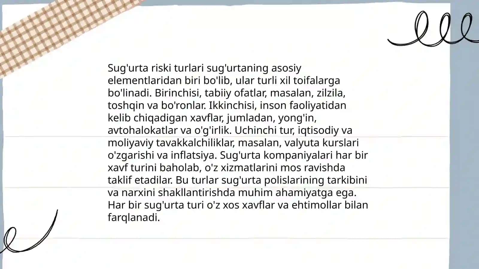 Hayot sug'urta risklari va ularni sug'urtalash mexanizmi 4