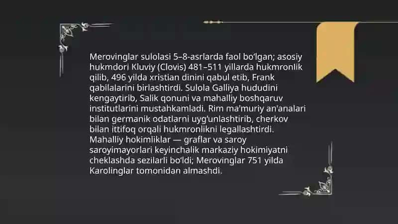 Frank qabilalarida imperiyaning shakllanishi 4