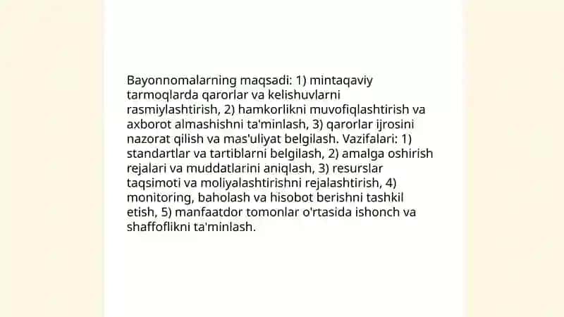 Mintaqaviy tarmoq bayonnomalari 4