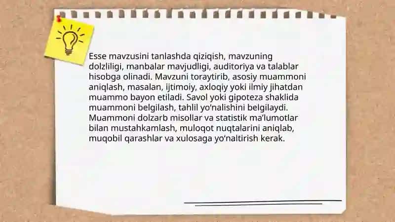 Esse yozishning asosiy qoidalari 4