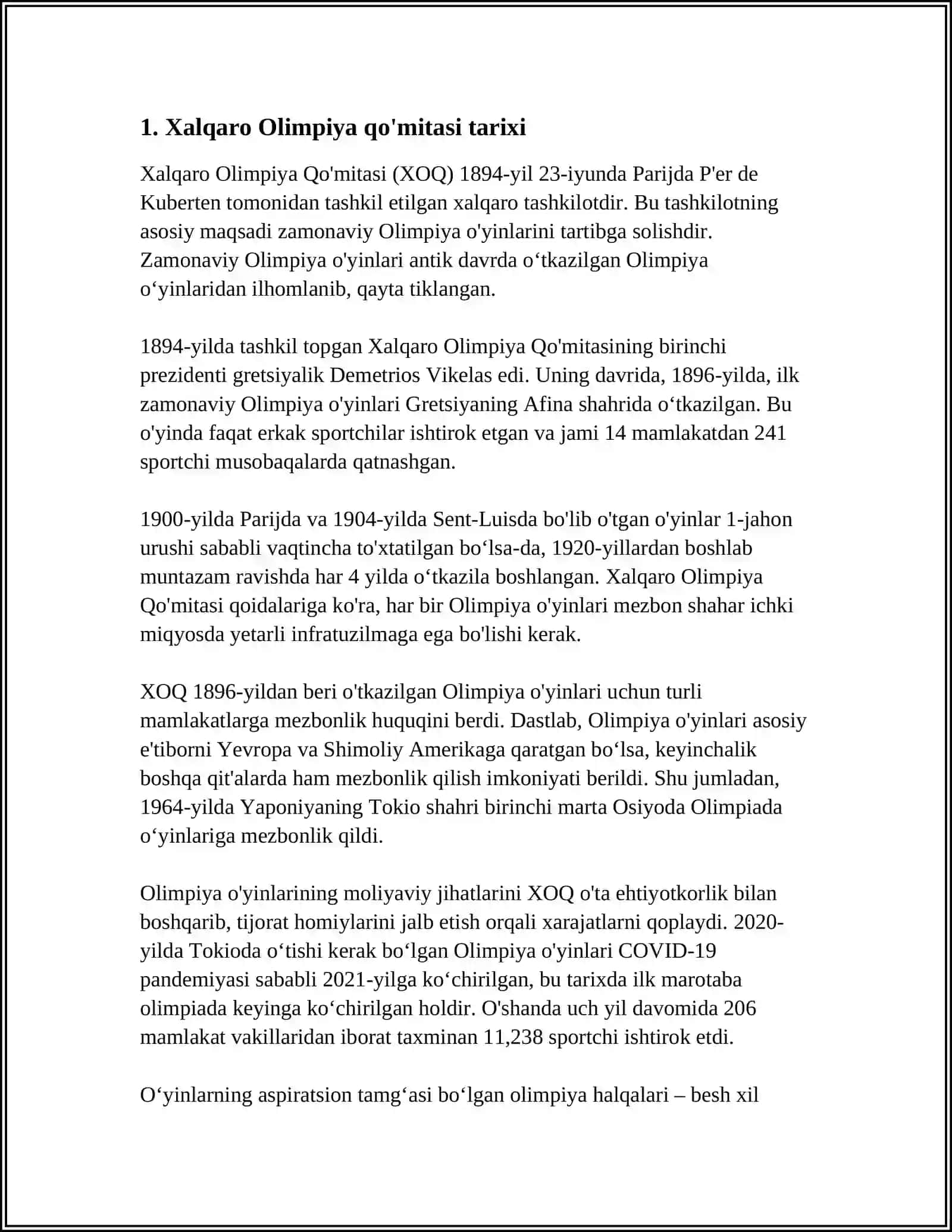 XALQARO OLIMPIYA XARAKATI 4