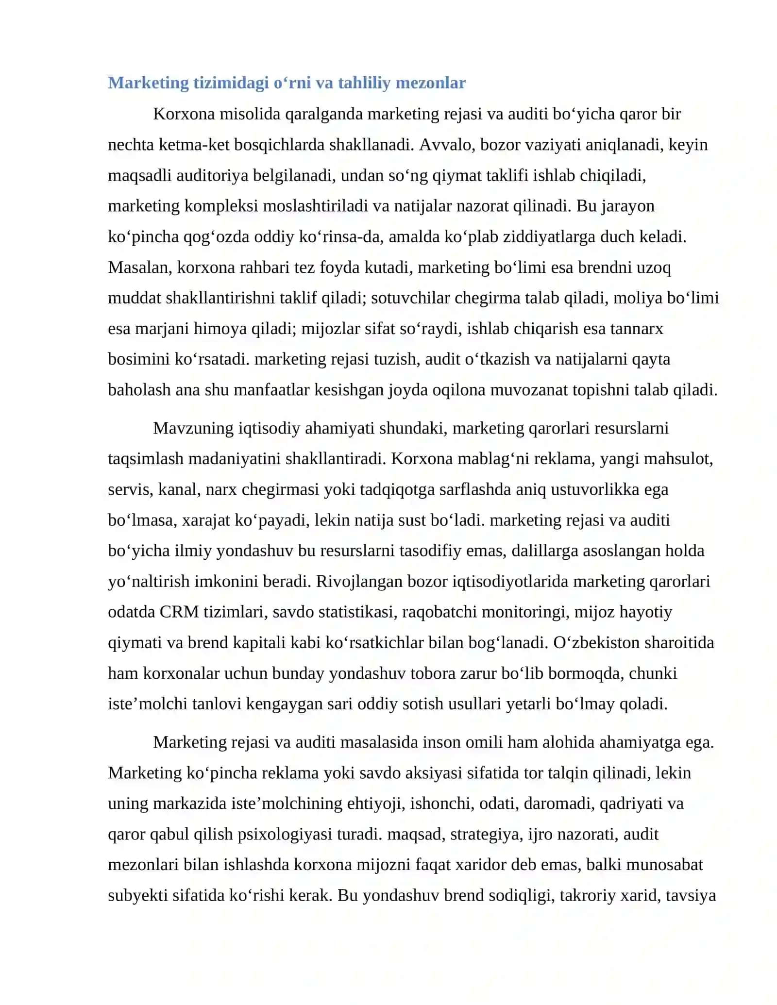 Marketing rejasi va auditi 4