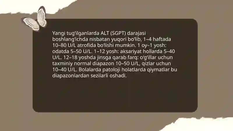 Turli yoshdagi bolalarda asosiy bioximik konstantalar 4