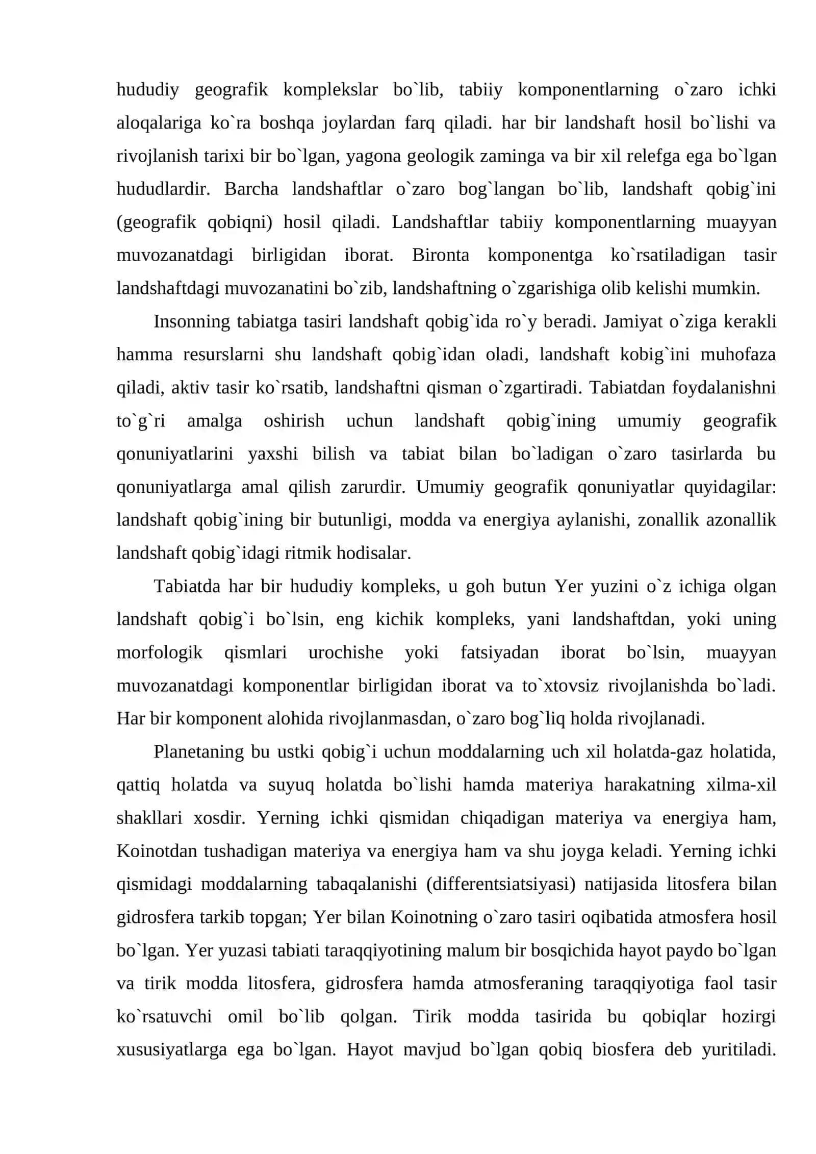Geografik qobiq va uning xususiyatlari 4