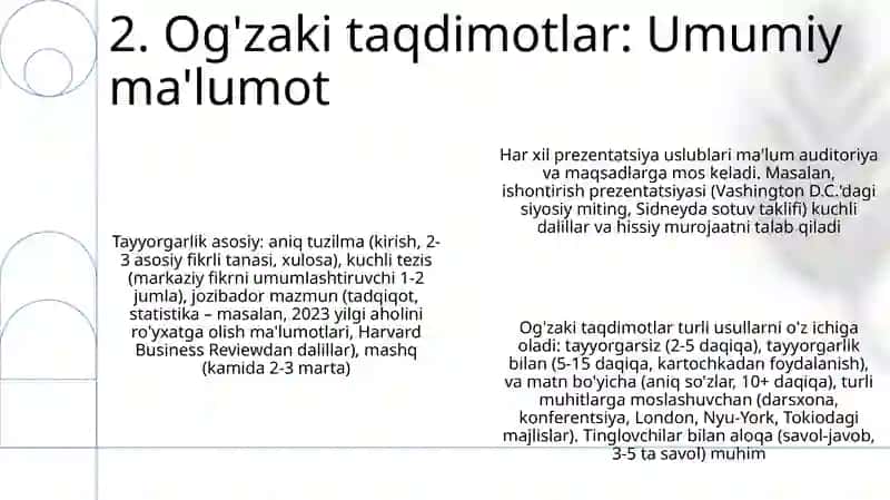 Ogʻzaki usullar va ularning turlari 4