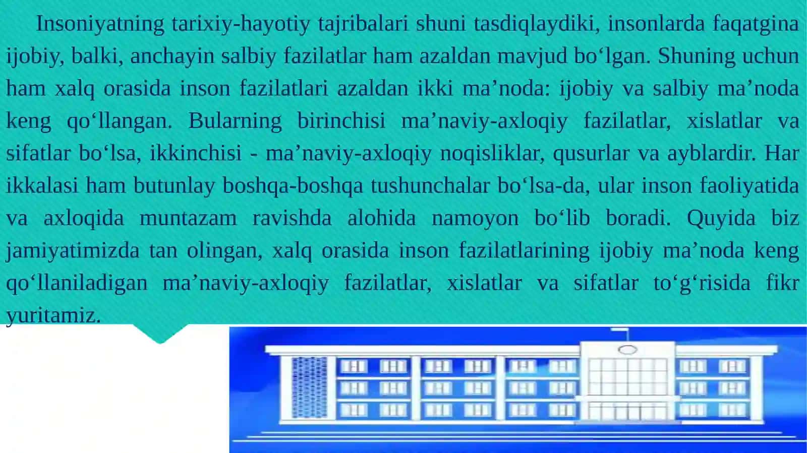 BUYUK O‘TMISHNI, O‘ZLIKNI ANGLASH MOHIYATI 4