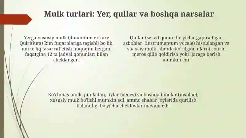 Qadimgi Rimda mulk huquqi 4