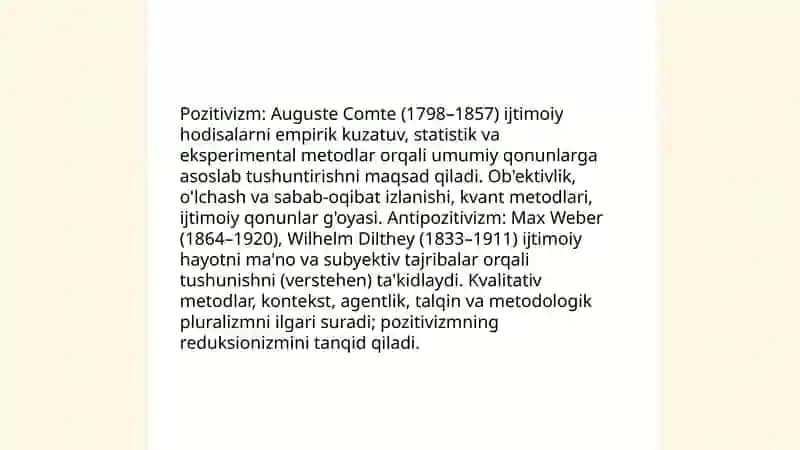 Ijtimoiy ilmining nazariy tarixiy asoslari 4