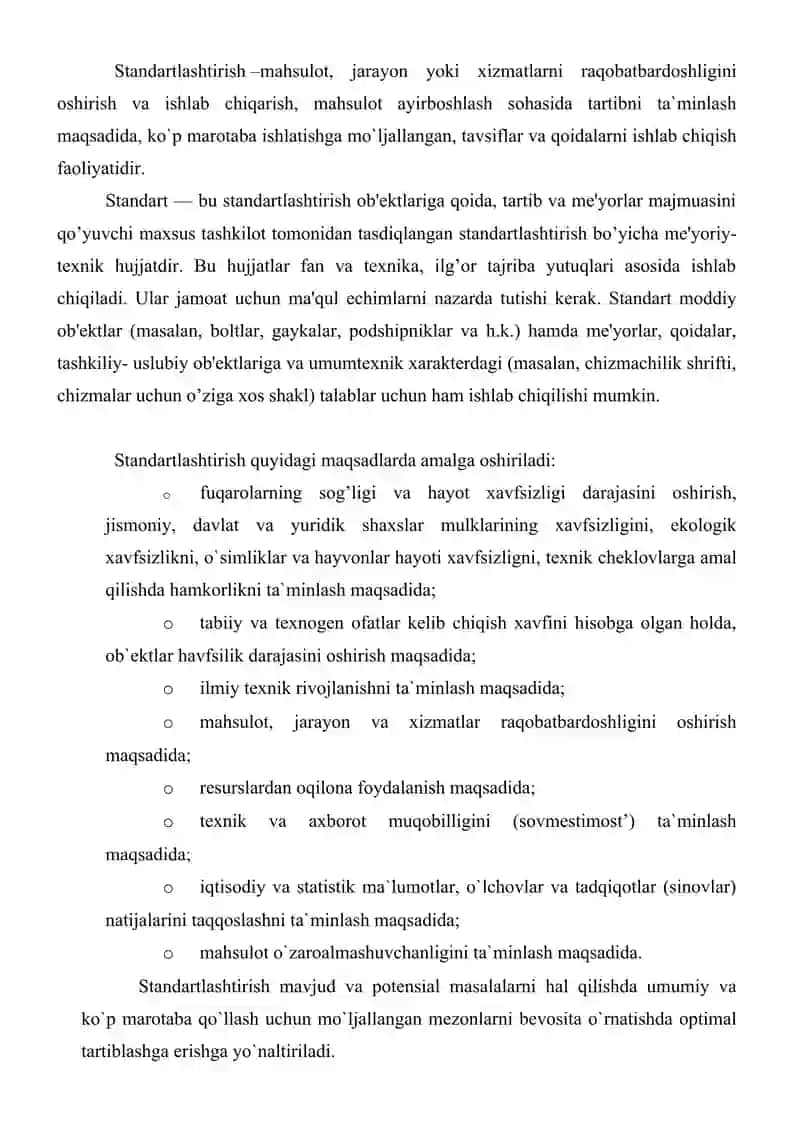 STANDARTLASHTIRISH VA STANDART TUSHUNCHALARI 4