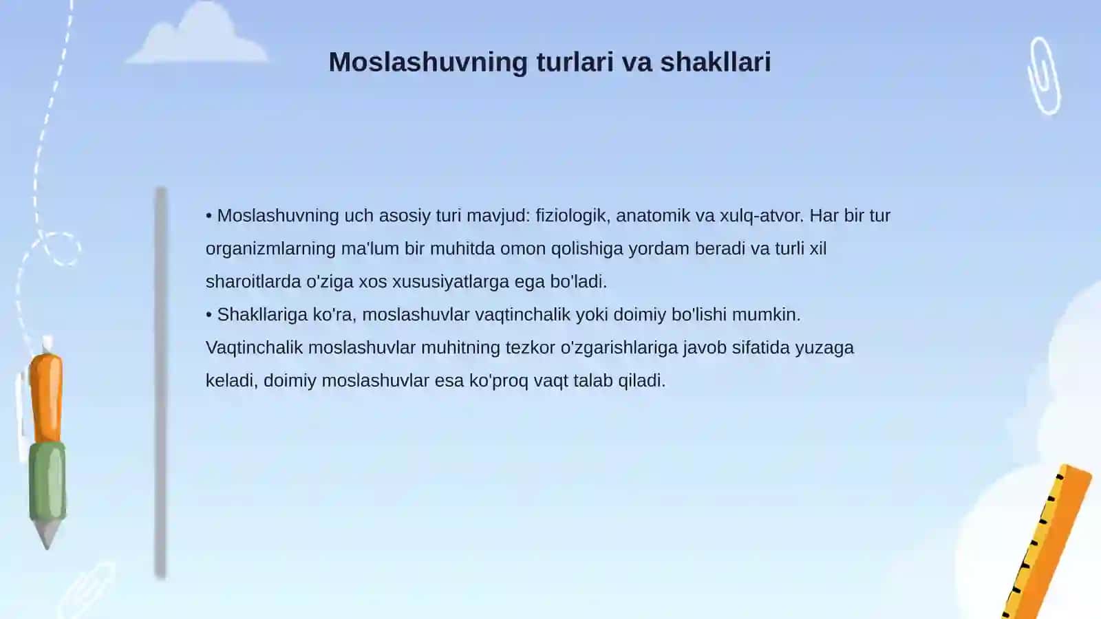 Organizmning muhitga mostlashganligi 4