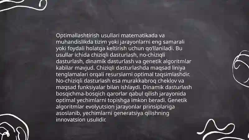 Iqtisodiy masalalarning Matematik modellari 4
