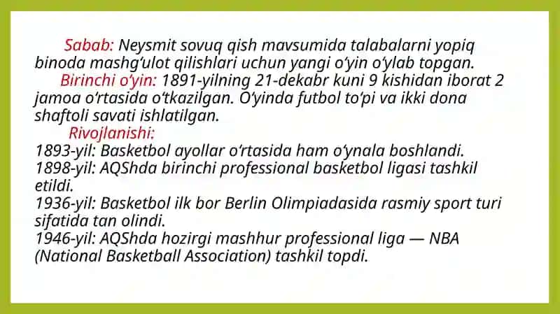 Basketbolsport turi o’yin qoidalari 4