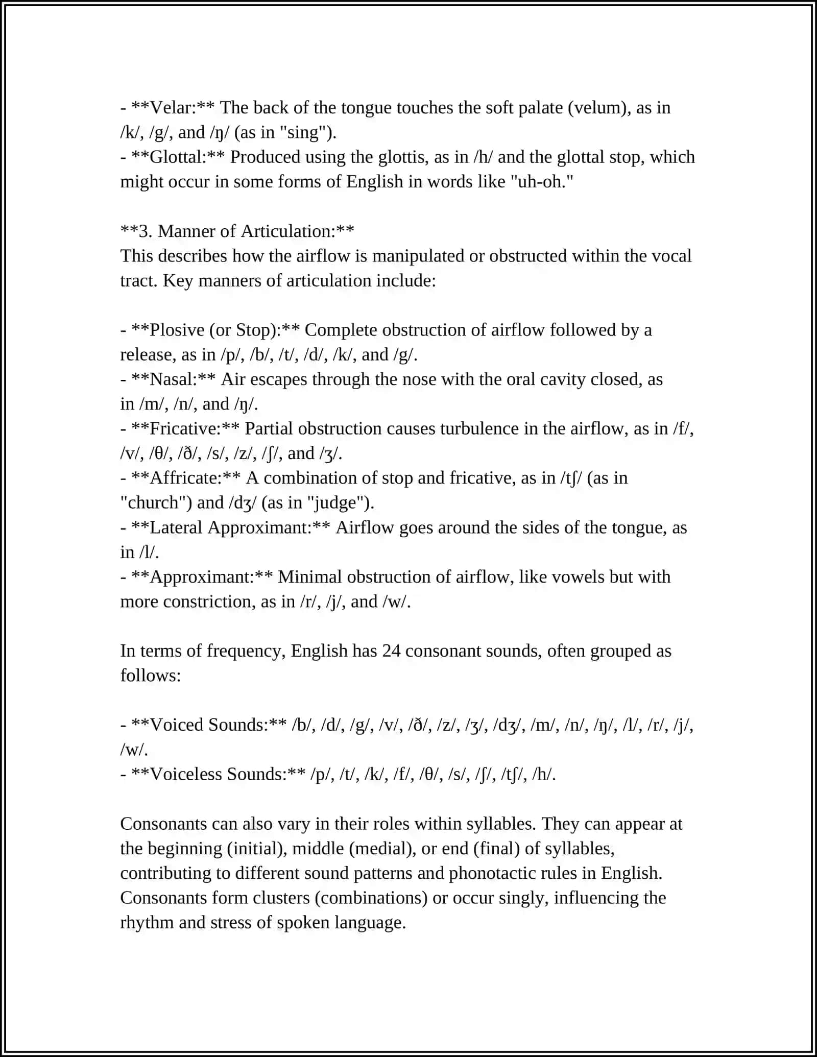 THE CONSONANT SOUNDS 4