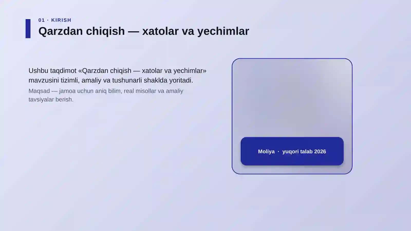 Qarzdan chiqish — xatolar va yechimlar 4