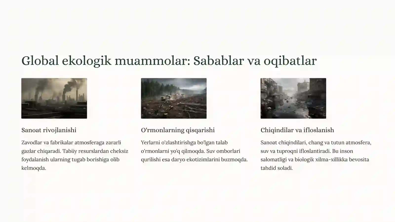 Yer ekologiyasi va ekologik xavflar 4