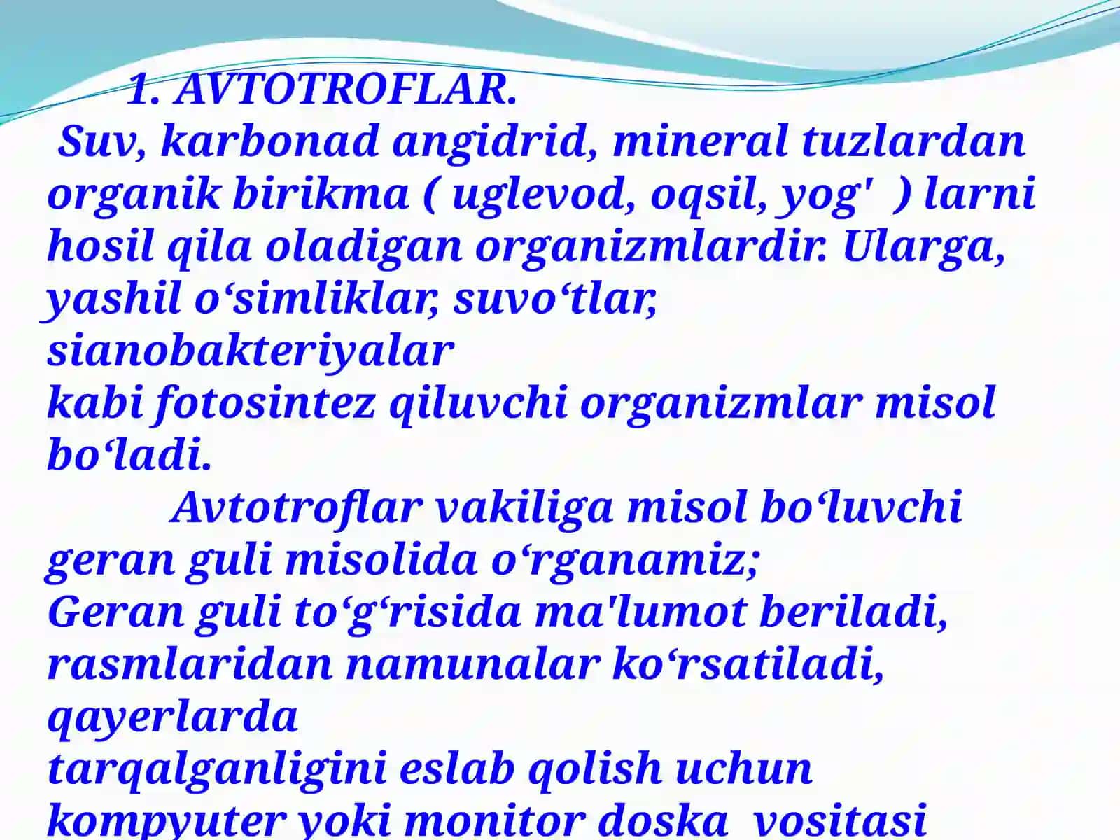 6-sinf Tabiiy fan Tirik organizmlar klassifikatsiyasi 4