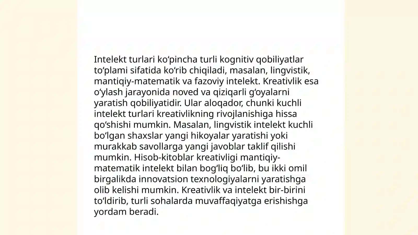 Intelekt va kreativlik 4