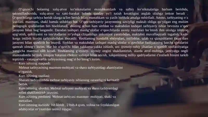 Mehnat Tarbiyasi 4