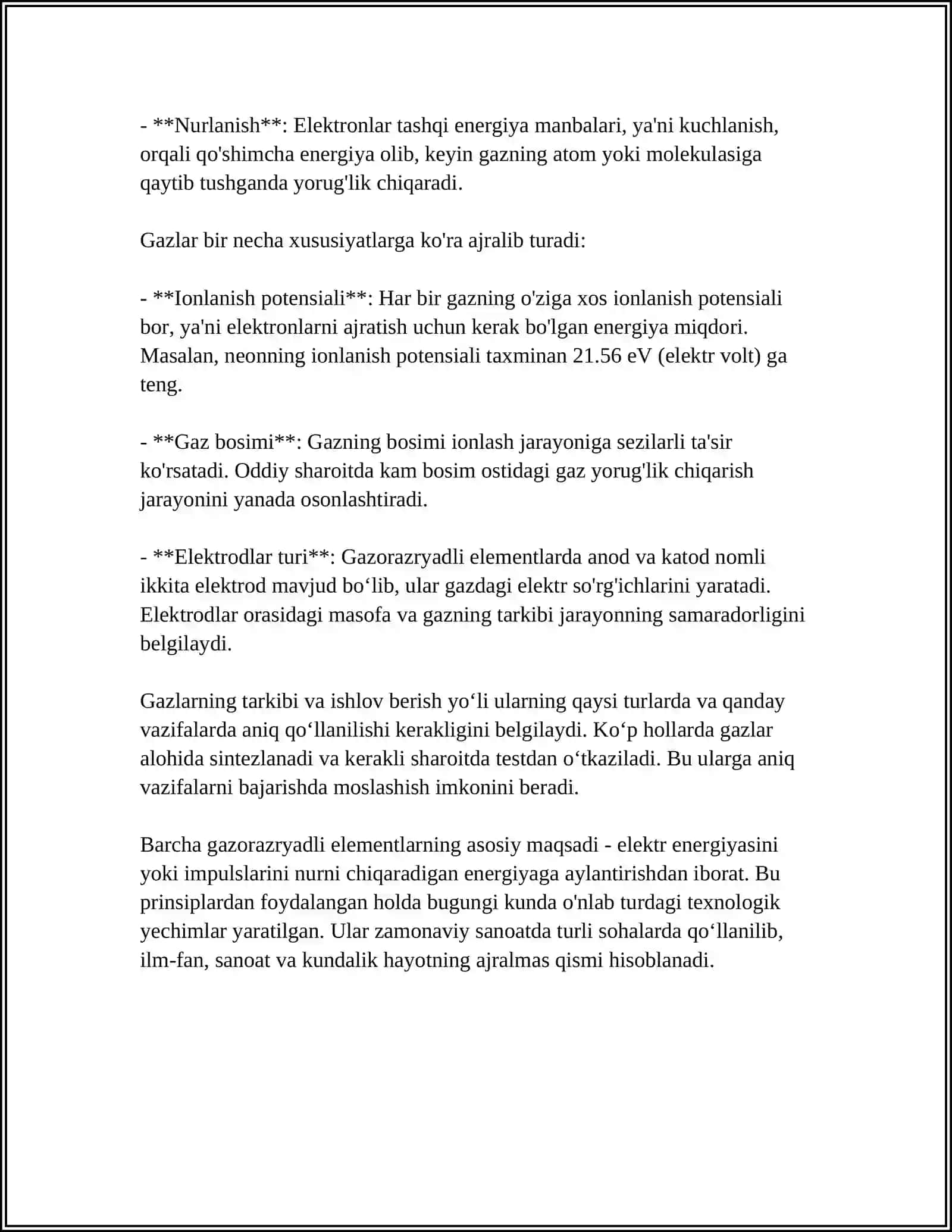 GAZORAZRYADLI ELEMENTLAR 4