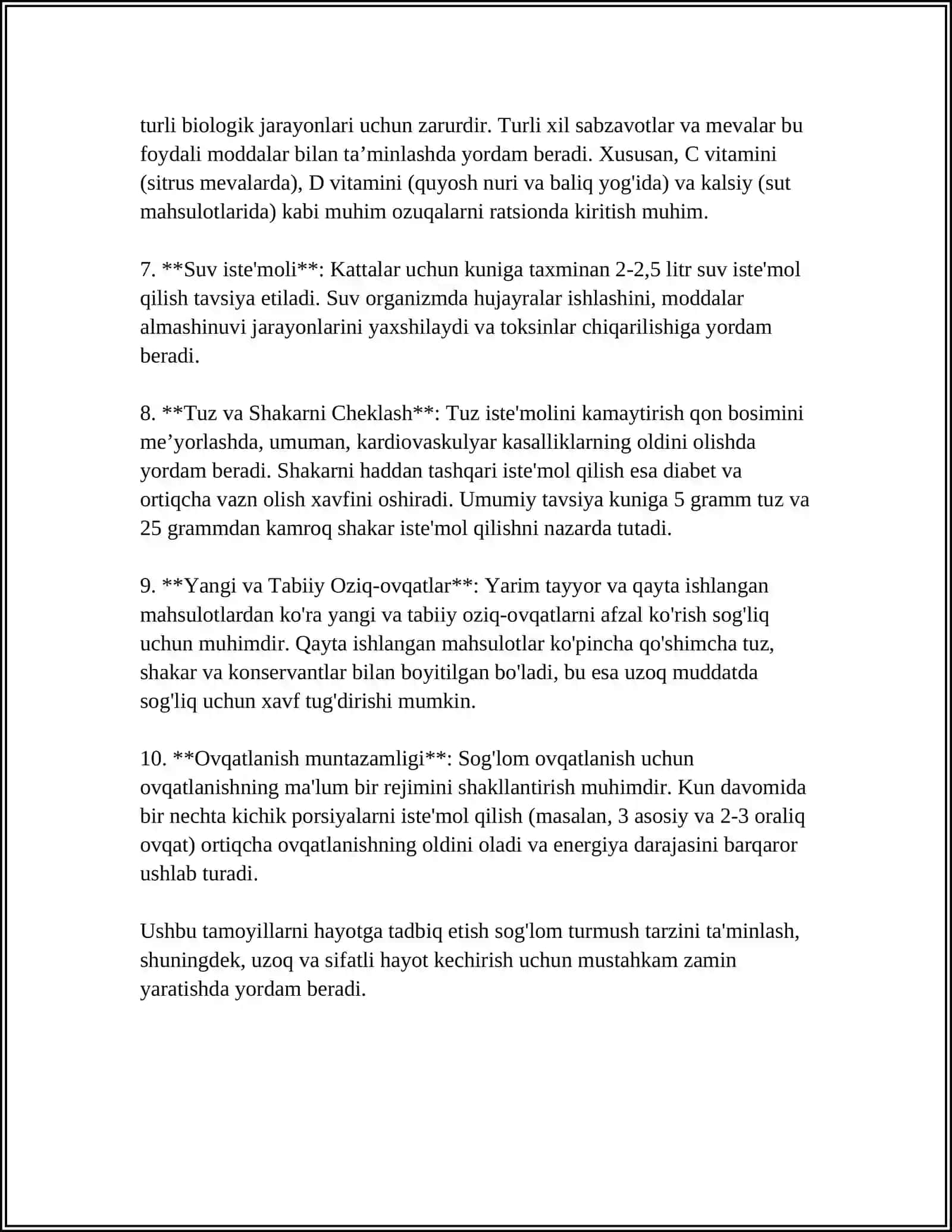 SOG’LOM OVQATLANISH HAQIDA TUSHUNCHA 4