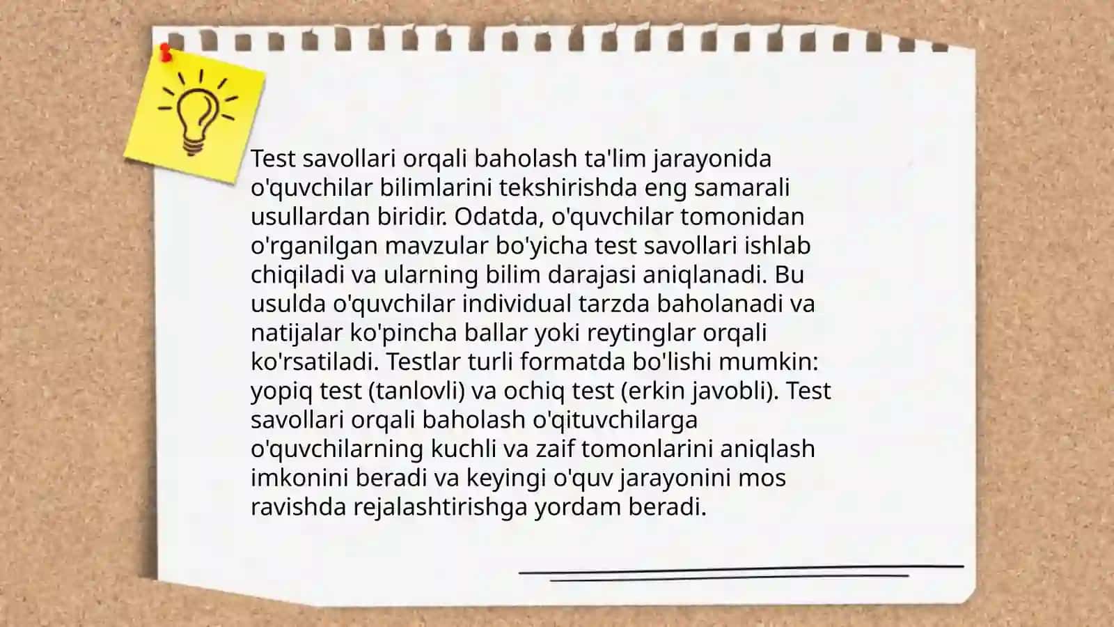 O'quv faoliyat natijalarini hisobga olish turlari, shakl va metodlari by Abduraxmonova Mohira 4