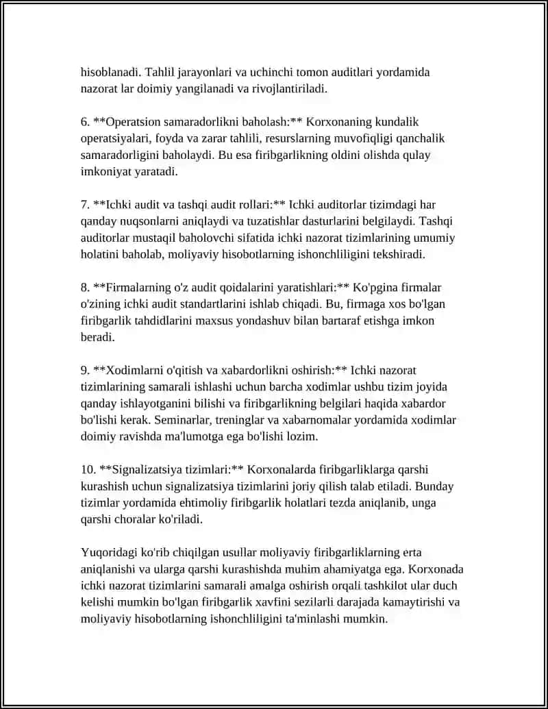 KORXONADA MOLIYAVIY FIRIBGARLIKLARNI ANIQLASH USULLARI 4