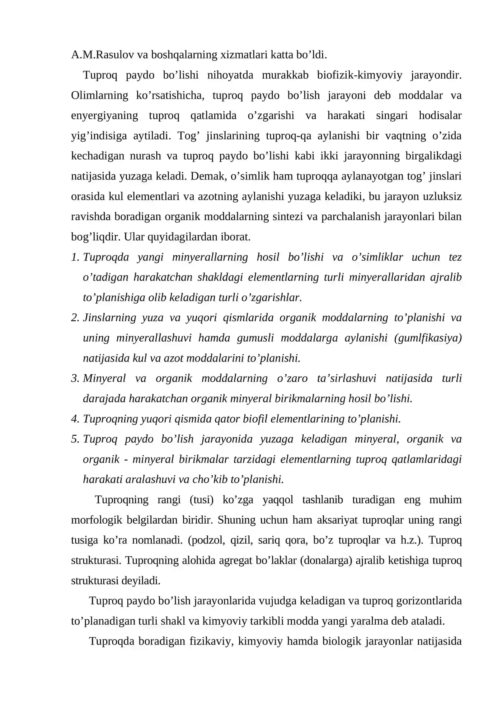 Tuproqshunoslikga kirish tarixi 4