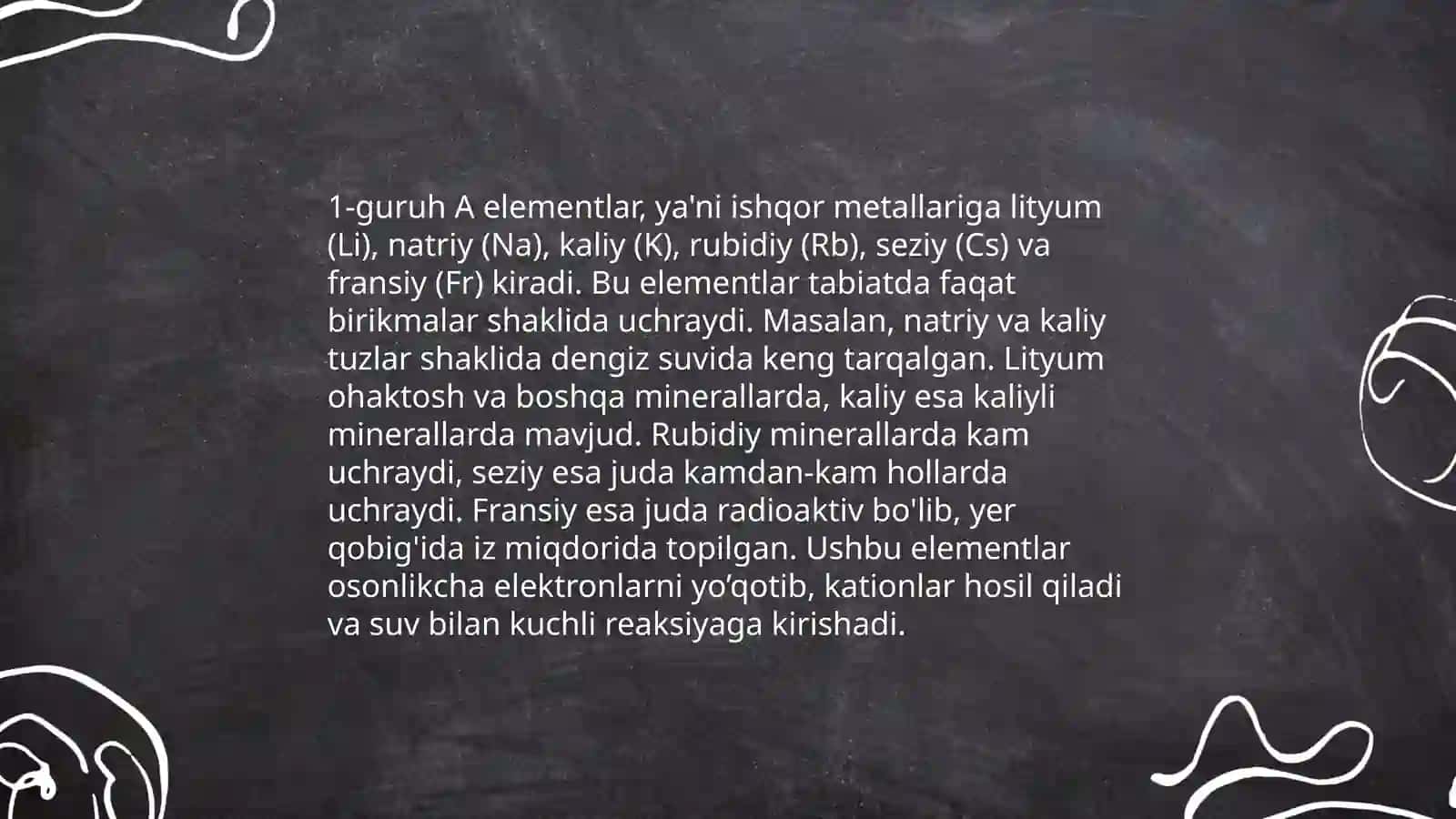 1-guruh A elementlari kimyoviy xossalari 4
