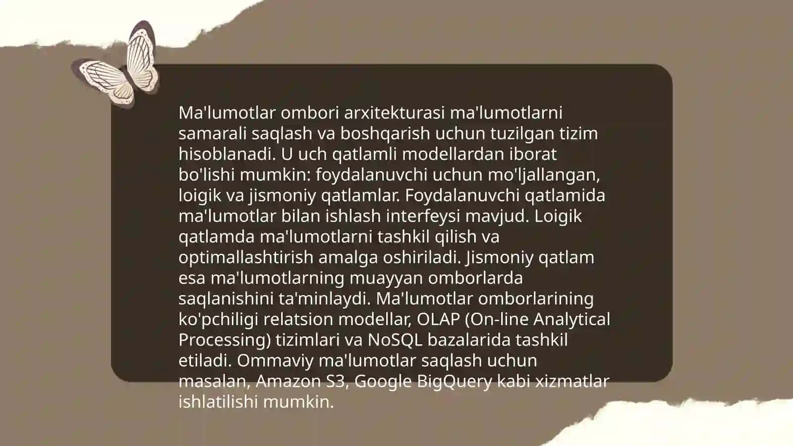 Ma'lumotlar ombori tushunchasi 4