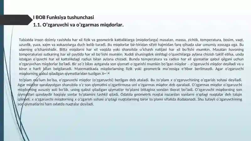 MA’LUM XUSUSIYATLI FUNKSIYALAR 4