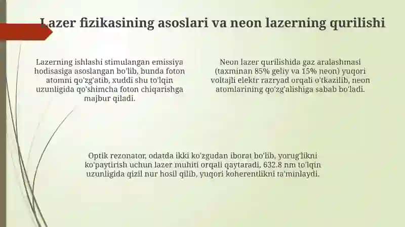 Geliy neon lazeri 4