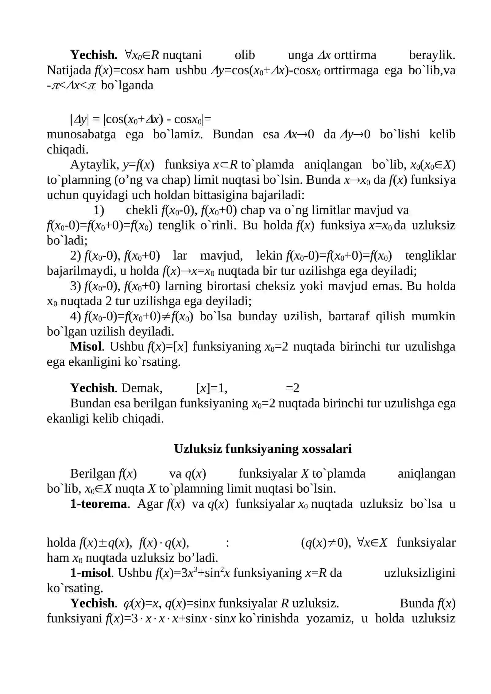 Matematik Analiz 4