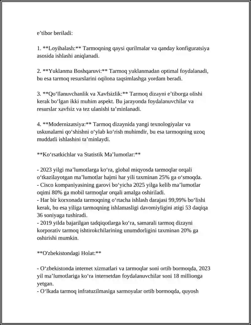 TARMOQLI TEXNOLOGIYALARI VA INTERNET XIZMATLARI 4