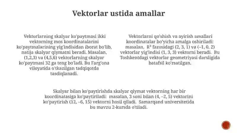 Vektorlar haqida 4