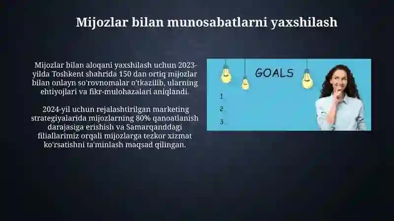 Kompaniyaning Asosiy Maqsadlari 4